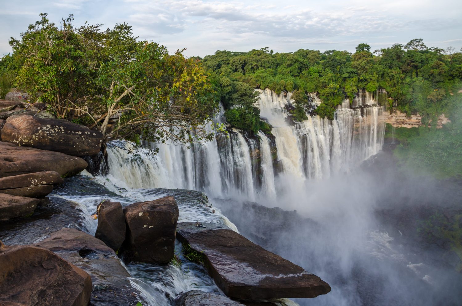 Dramatic waterfall landscape in Angola