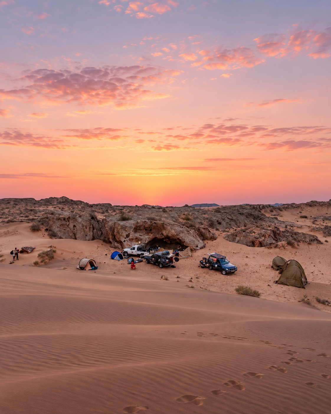 Expedition safari vehicle in the remote wilderness of Angola