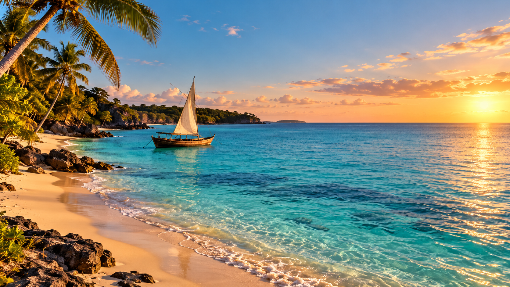 Mozambique wilderness meeting the Indian Ocean