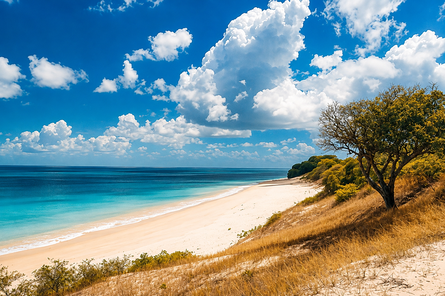 Mozambique Indian Ocean coastline