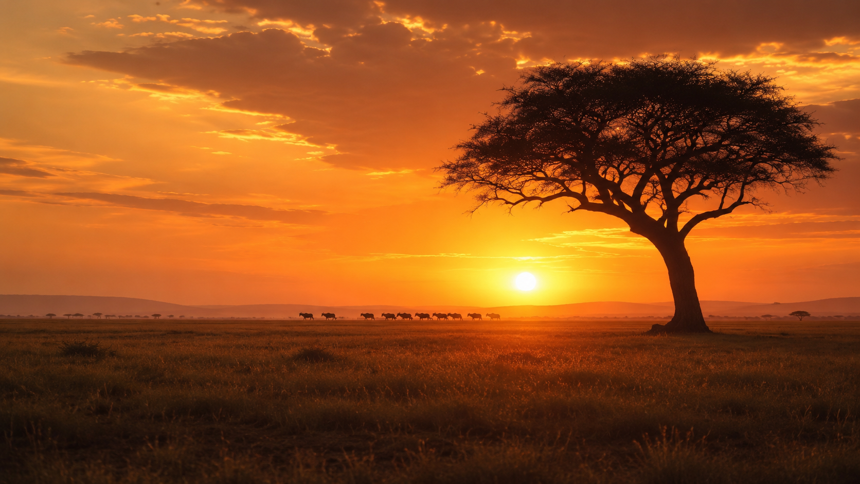 Vast wilderness landscape in Tanzania