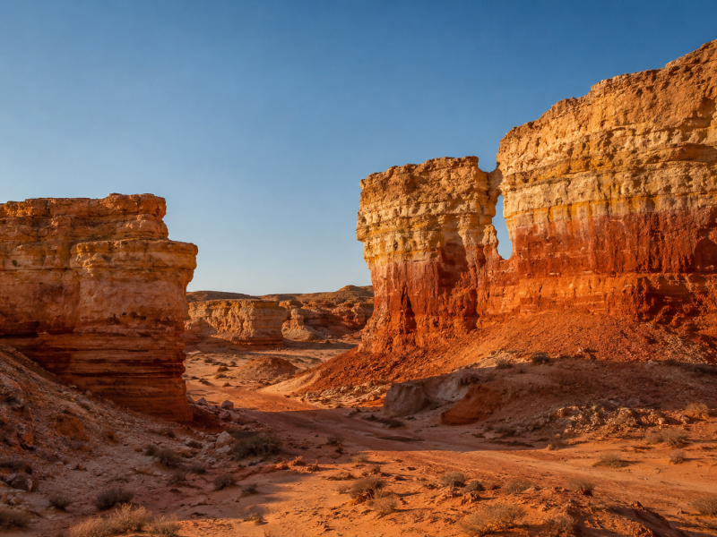 Dramatic desert rock formations in Angola