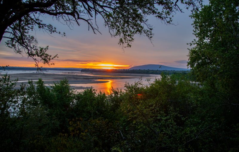 Safari camp in the African wilderness
