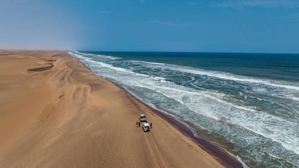 Namib Desert and Atlantic coast in Namibe, Angola