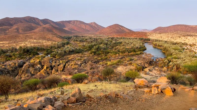 Epupa Falls in the Kaokoveld region of Namibia