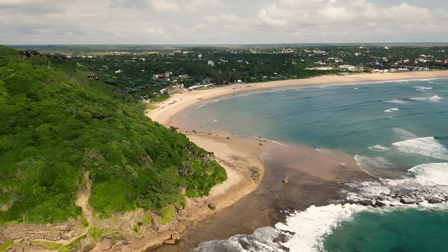 Mozambique coastline and Indian Ocean