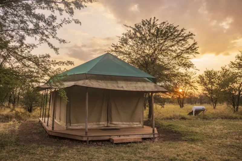 Safari camp in the Tanzanian wilderness