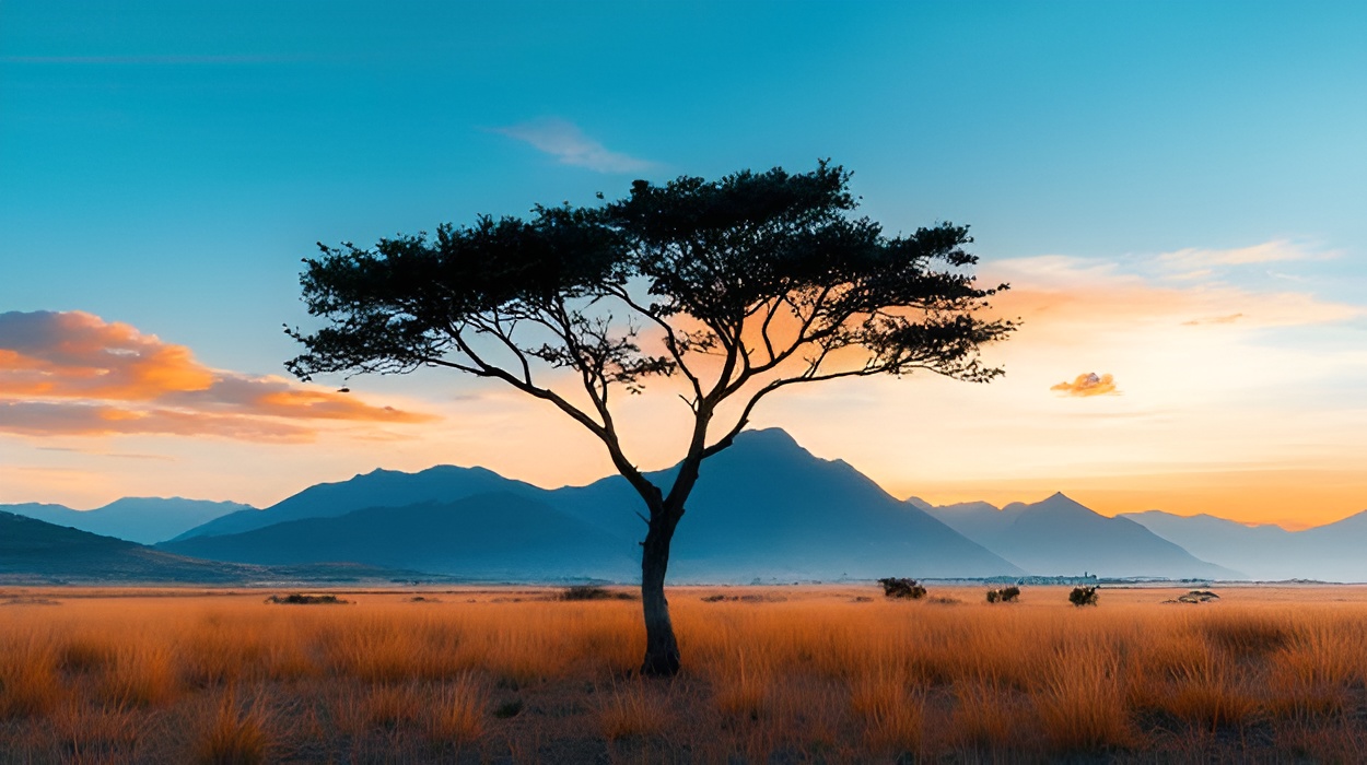 Vast remote wilderness landscape in Angola